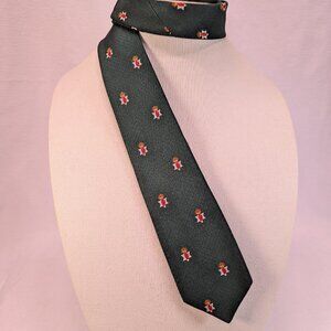 Red Hand Of Ulster Vintage Men's Tie Atkinsons Poplin Silk/Wool Made In Ireland